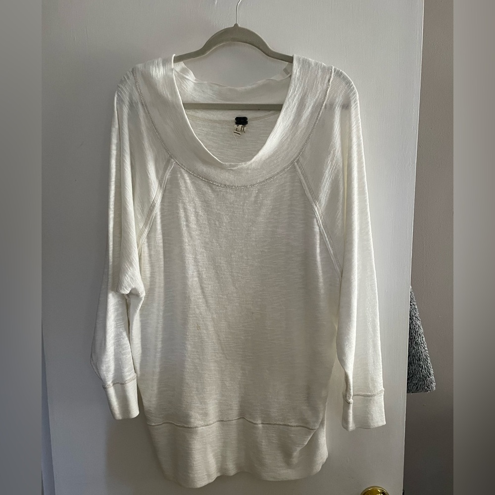 Free People Shirt, cream, Large